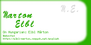 marton elbl business card